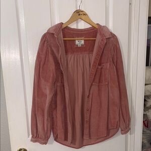 American Eagle Outfitters Rose Corduroy Jean Jacket